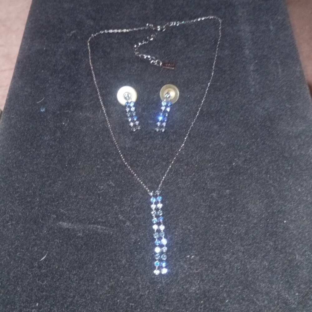 1928 Blue and Silver Necklace Set